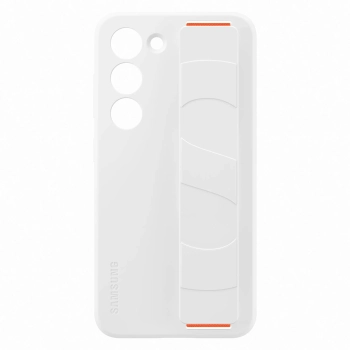 Etui silikonowy pokrowiec z paskiem na rękę Samsung Galaxy S23 Silicone Grip Cover białe