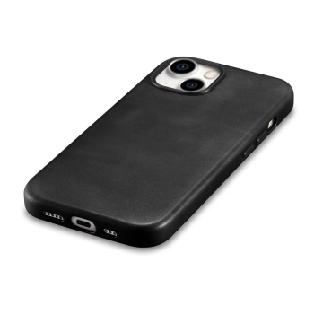 Skórzane etui pokrowiec do iPhone 15 Plus Oil Wax Premium Leather MagSafe czarne