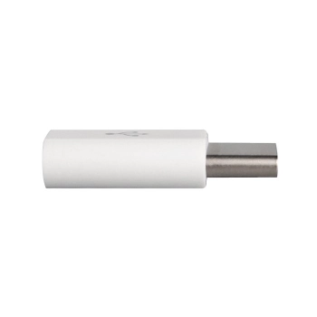 Adapter przejściówka wtyczka z micro USB na USB-C biała