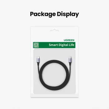 Kabel przewód USB-C PD w oplocie 240W 5A 480Mb/s 1m czarno szary
