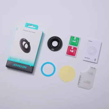Magnetyczny uchwyt na telefon MagSafe ring na palec czarny
