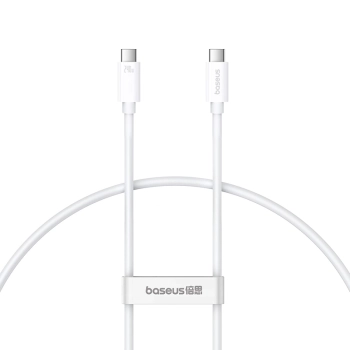 Kabel przewód USB-C - USB-C 240W PD 8K 60Hz 40Gb/s 1m biały