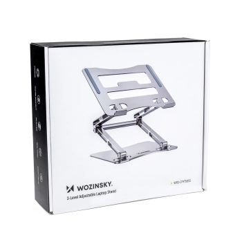 ZESTAW Podstawka pod laptopa aluminiowa + podstawka do smartfona - srebrna