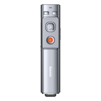 Wskaźnik laserowy z pilotem do prezentacji do 100m WiFi 2.4GHz USB-A/C - szary