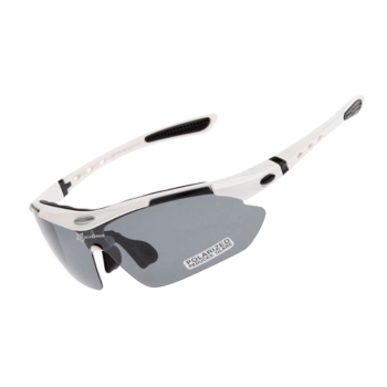 Okulary rowerowe polaryzujące 10002 - ZESTAW - białe