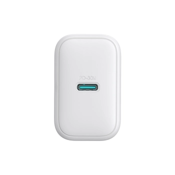 Ładowarka sieciowa USB-C PD 30W QC SFC + kabel USB-C 1m - biały