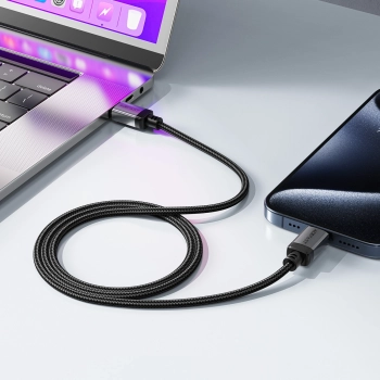 Kabel przewód USB-C - USB-C 480Mb/s 3A 1.2m - czarny