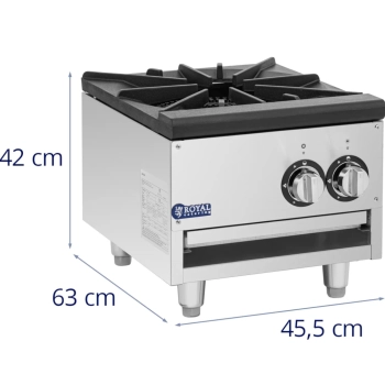 Taboret gazowy przemysłowy 2 palniki 1 pole grzewcze 14 kW