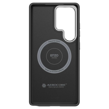 Etui silikonowe Spigen Enzo Aramid z ringiem MagFit do Samsung Galaxy S25 Ultra - czarne