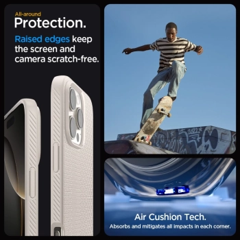 Etui case na iPhone 16 Pro Max Liquid Air - tytanowy