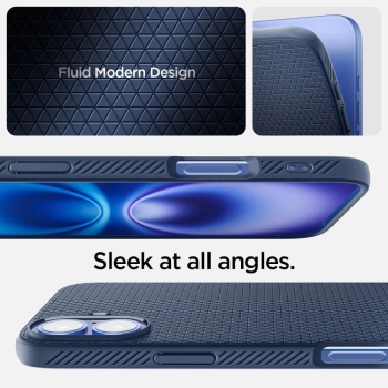 Etui case na iPhone 16 Liquid Air - niebieskie