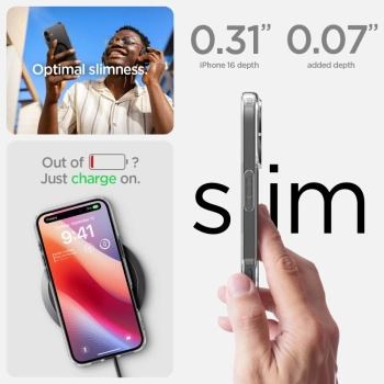 Etui plecki na iPhone 16 Plus Ultra Hybrid Mag z MagSafe - przezroczyste czarne