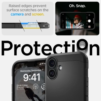 Etui ochronne na iPhone 16 Plus z podstawką Tough Armor MagSafe - czarne