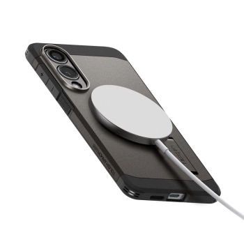 Etui case na Samsung Galaxy S25 Edge Tough Armor MagSafe - szaro-czarne