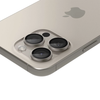 Osłona aparatu na iPhone 14 Pro / Pro Max / 15 Pro / Pro Max tytan naturalny - 2 szt.