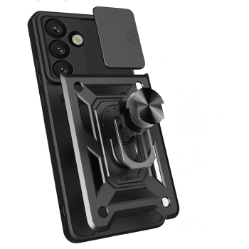 Pancerne etui z podstawką osłoną aparatu na OnePlus Nord 4 5G Hybrid Armor Camshield - czarne