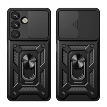 Pancerne etui z podstawką osłoną aparatu na OnePlus Nord 4 5G Hybrid Armor Camshield - czarne