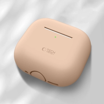 Etui ochronne silikonowe na słuchawki Apple AirPods 4 - beżowe