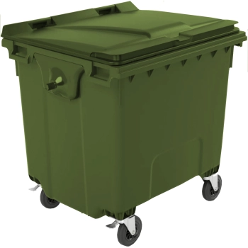 Kontener pojemnik na odpady śmieci komunalne PZH EN 840-2 DIN 1100L - zielony