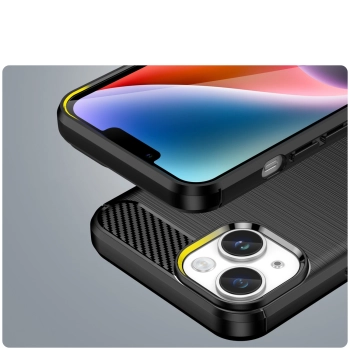 Etui elastyczny żelowy pokrowiec na tył plecki do iPhone 14 Plus Carbon Case - czarny