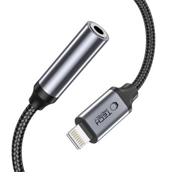 Adapter przejściówka iPhone Lightning - mini jack 3.5mm - czarny