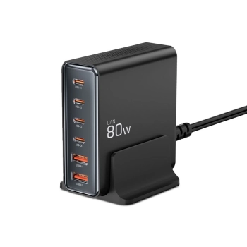 Stacja ładująca do urządzeń 4x USB-C 2x USB-A 80W