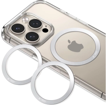 Pierścień blaszka magnetyczna MagSafe do etui smartfona - srebrny