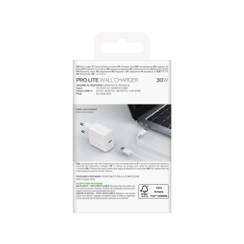 Ładowarka sieciowa USB-C 30W - biała