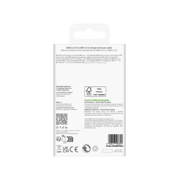 Kabel przewód USB-A - USB-C 10W TPE 2m - biały