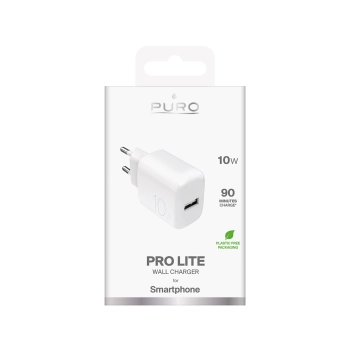 Ładowarka sieciowa USB-A PROLITE 10W - biała