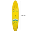 Deska SUP pompowana do pływania z siedzeniem akcesoriami wiosło zestaw żółta 350 cm