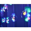 Lampki LED kurtyna kule wiszące świąteczne choinkowe 3m 108LED multikolor ze złączem 8 trybów świecenia