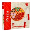 Pizza drewniany zestaw do zabawy z akcesoriami 20cm