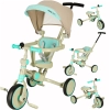 Rowerek trójkołowy TRIKE FIX V4 niebiesko-szary z daszkiem