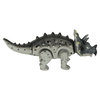 Dinozaur Triceratops zabawka interaktywna na baterie chodzi świeci ryczy