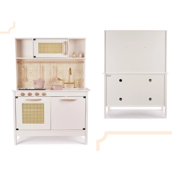 Kuchnia dla dzieci drewniana MDF retro z akcesoriami BOHO 100cm