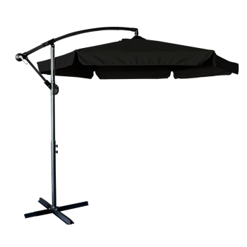 Parasol ogrodowy duży składany z wysięgnikiem 290cm czarny