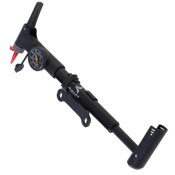 RALLEX Pompka do roweru z manometrem rowerowa ręczna do piłki materaca z uchwytem na rower