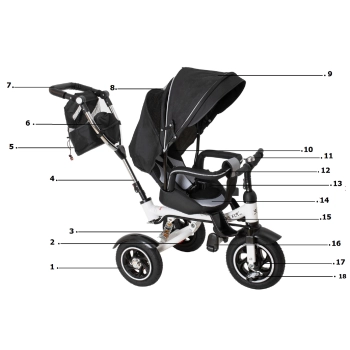 Rowerek Trójkołowy Trike Fix V3 czarny