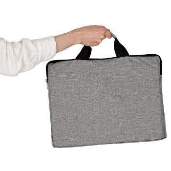 Torba na laptopa 15,6 cali etui pokrowiec teczka damska męska szara