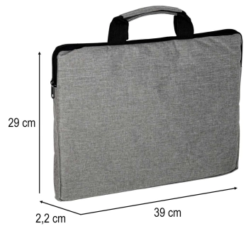 Torba na laptopa 15,6 cali etui pokrowiec teczka damska męska szara