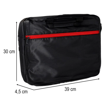 Torba na laptopa 15,6 cali etui pokrowiec z paskiem teczka damska męska czarna