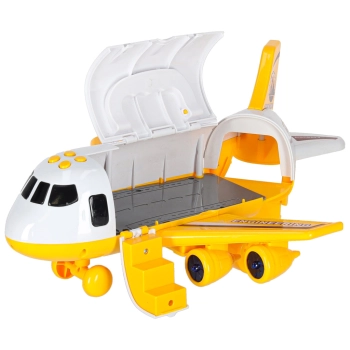 Transporter samolot + 3 auta pojazdy budowlane