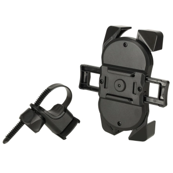 Uchwyt rowerowy motocyklowy na telefon czarny stabilny