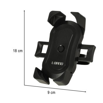 Uchwyt rowerowy motocyklowy na telefon czarny stabilny