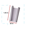Folia rolka Carbon 4D srebrna 1,52x30m 9086