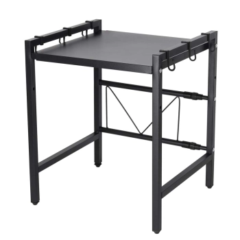 Półka kuchenna nad mikrofalówkę organizer regulowany metalowy 6 wieszaków