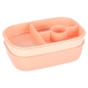 Lunch box śniadaniówka pudełko śniadaniowe z przegródkami dzielone 1900ml morelowe