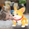 Pies piesek interaktywny robot Corgi świecące uszy muzyka