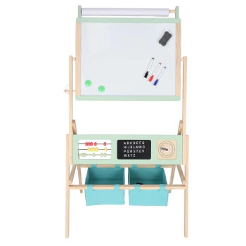 Tablica drewniana LULILO Kredo akcesoria kredy markery magnesy kosze 110cm